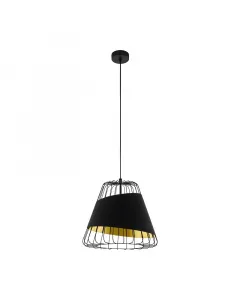 Modern ipari stílusú eglo márkájú függőlámpa jól illeszkedik loft és minimalista enteriőrbematt fekete acél burkolat robusztus �