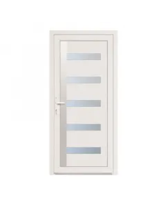 Cando márkájú bejárati ajtó pvc anyagból, balos kivitelben, kültéri használatra100 x 210 cm-es falnyíláshoz illeszkedik, pontosab