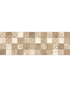 Beltéri használatra vastagsága: 9 mm mérete: 20 x 60 cm bézs-barna színű patchwork mintás