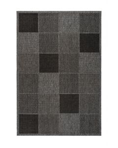 SUNSET - kültéri szőnyeg (80x150cm, ezüst, kockás)