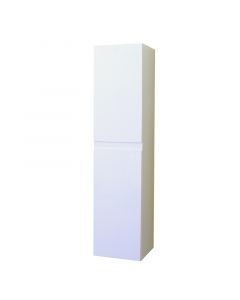 SANGLASS MOMENTO KB3 - fürdőszobabútor magasszekrény szennyeskosárral (bal, fehér)