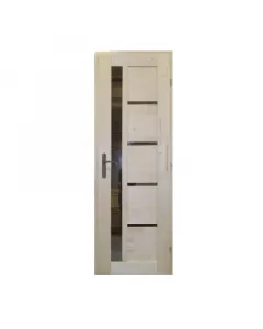 Beltéri ajtó sík, bronzszínű, reflexiós üveggel 75 x 210 cm-es méret, jobbos nyílásirány 42 mm-es, falcolt, hossztoldott, táblá