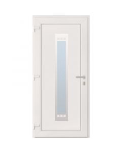 CANDO OHIO INOX PREMIUM - műanyag bejárati ajtó (98x208, balos, fehér)