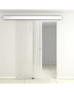 Mérete: 205 x 95 cm Áttetsző üveg savmart csíkozással helytakarékos könnyen beszerelhető vasalattal