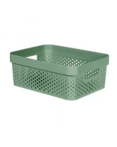 Méret: 36 x 27 x 14 cm anyag: műanyag Űrtartalom: 11 l szellőzőnyílásokkal 100%-ban újrahasznosított anyagból