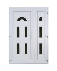 DELTA TEMZE 5 - műanyag bejárati ajtó (kétszárnyú, 140x210, bal)