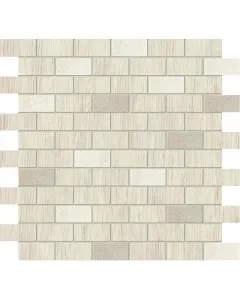 Mozaik csempe bézs árnyalatokkal mázas, dekoratív felület beltéri falburkoláshoz 29,8 × 29,8 cm méret kombinálható karyntia eleme