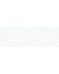 Zalakerámia falicsempe fehér, hullámos mintával lendületes stílust visz a térbe20x60 cm-es méret, 1,2 m² csomagonként, jól illesz