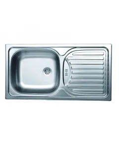 Rozsdamentes acél (inox) natúr felületű funkcionális dizájn egymedencés