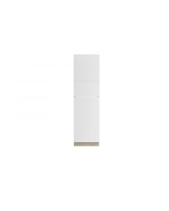 ALACARTE - konyhabútor magasszekrény hűtőhöz (magasfényű fehér, sonoma tölgy)