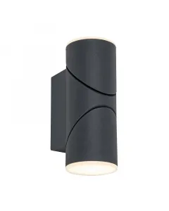 A rÁbalux márka kültéri fali lámpája két 6,45 w-os led-del energiatakarékos megoldást kínálbeépített led-fényforrások hosszú