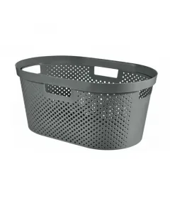 Méret: 58,5 x 38,5 x 26,5 cm anyag: műanyag Űrtartalom: 40 l szellőzőnyílásokkal 100%-ban újrahasznosított anyagból