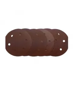 Csomag tartalma: 6 db Átmérő: 225 mm tépőzáras rögzítés szemcsesűrűség: k 60 / 80 / 120 / 150 / 180 / 240 fal csiszolására a