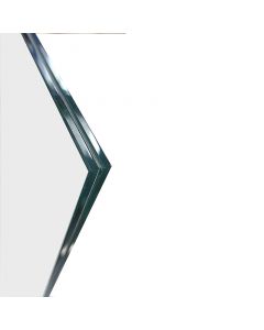 Biztonsági üveg konzolos korláthoz (áttetsző, előfúrt, 90x100cm)