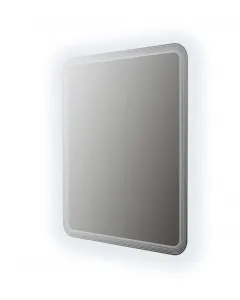 Mérete: 74 x 90 cm  lekerekített sarkok magasfényű, fehér bútorlapon  beépített led-világítás 14 w/840 lm/6000 k 