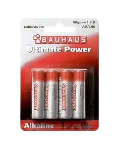 Bauhaus ultimate power - alkáli elem (aa, 1,5v, 4db)