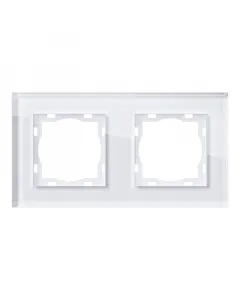 Elektromaterial art100 - 2-es keret (üveg, fehér)