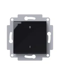 Elektromaterial art100/200 - kétpólusú kapcsoló (műanyag, fekete)