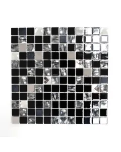 Fliesen - öntapadós mozaik (fekete mix, 30x30cm)