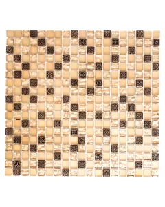 Fliesen quadrat crystal mix - mozaik (bézs, 32x30cm)
