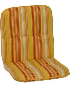 Garden seat capri - alacsony támlás párna (96x47x5cm, sárga, csíkos)