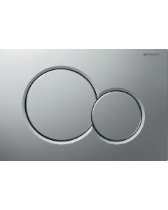 GEBERIT SIGMA 01 - nyomólap WC-tartályhoz (króm) Alapanyag: műanyag 2 mennyiséges öblítés falsík alatti öblítőtartályokhoz