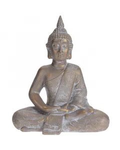 Kerti dekorfigura (buddha, 49cm, antik arany)