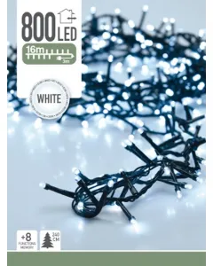 Kültéri fényfüzér (800 led-es, természetes fehér)