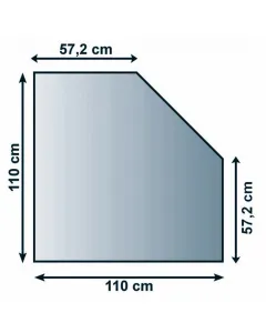 Lienbacher - üveg kandallóalátét (110x110cm, ötszög)