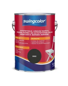 Swingcolor - zománcfesték - fekete (selyemfényű) 2,5l