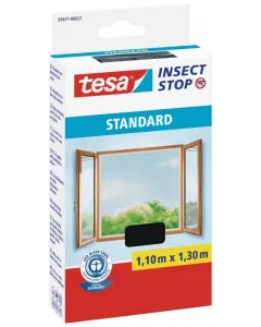 Tesa standard - öntapadós szúnyogháló ablakra 110x130cm (antracit)