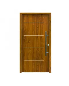 Thermolux bilbao - fém bejárati ajtó (98x208, jobbos, aranytölgy)