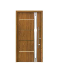 Thermolux london - fém bejárati ajtó (98x208, jobbos, aranytölgy)