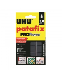 Uhu patafix pro power - gyurmaragasztó (fekete, 21db lapka)