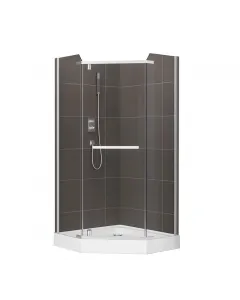 Unic - ötszögletű zuhanykabin (sima, 90x90x185cm)