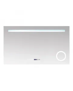 Wellis rodos - tükör led-világítással és órával (120x70cm)