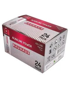 Erőteljes alkáli elem ideális nagy teljesítményű és tartós használatra típus: aa feszültség: 1,5 v 24 db/csomag