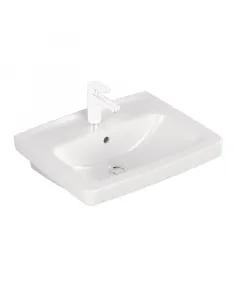 ALFÖLDI OPTIC - mosdó (60x47cm) Kerámia mosdó szögletes rögzítés módja: falra szerelhető csaplyukkal és túlfolyónyílással felszerelt