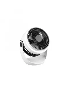 Asztali usb-s ventiláror beépített led világítással modern dizájn 3 sebességfokozat Állítható dőlésszög működés akkumuláto