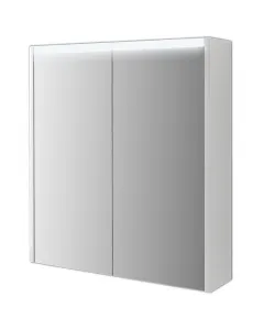 Mérete: 60 x 15 x 67 cm színe: fehér 2 ajtós led-világítással készre szerelt állapotban