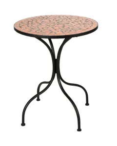 Bisztróasztal (kerámia, fém,60x60x70cm)