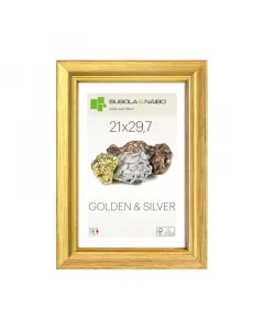 Keret anyaga: fa kép mérete: 21 x 29,7 cm aranyszínű könnyen tisztítható fsc tanúsítvánnyal