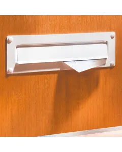 Anyaga: alumínium, horganyzott acéllemez beépítési magasság: 5-6,75 cm beépítési szélesség: 25,7-26,85 cm levélnyílás: 25,4 x 