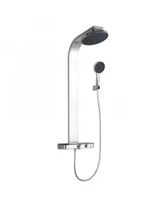 3 funkciós kézi zuhany csavarodásmentes zuhanycső termosztátos csaptelep easy clean rendszer biztonsági zár 38°c-on