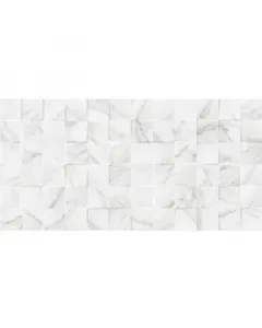 Carrara mozaik 3d - dekorcsempe (fehér, 25x50cm, 1,25m2)
