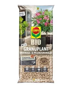 Compo bio növényi granulátum, 100% természetes habkőből  vízelvezetésre és ültetésre is alkalmas megelőzi a pangó vizet és a
