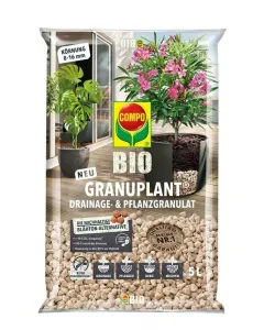 Compo bio növényi granulátum, 100% természetes habkőből  vízelvezetésre és ültetésre is alkalmas megelőzi a pangó vizet és a 