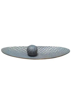 Dekor tál modern, absztrakt formával méret: 50 x 7 x 16 cm, stabil és tartós kialakítás elegáns tolldíszítés egyedi megjelenés�