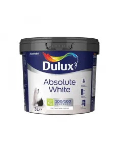 Dulux absolute white - beltéri falfesték - fehér (matt) 3l