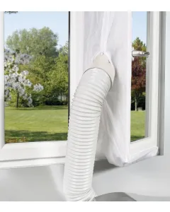 Ablaktakaró mobil klímákhoz, 600 cm hosszúsággal minden szabványos méretű ablakhoz, könnyen összeszerelhető vízlepergető cipzá